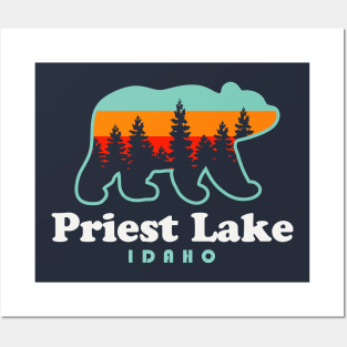 Priest Lake Idaho Camping Bear Spokane Washington Posters and Art